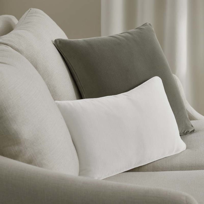 Velvet Decorative Square Pillow Cover - Cream, 20 in. x 20 in.,Cream