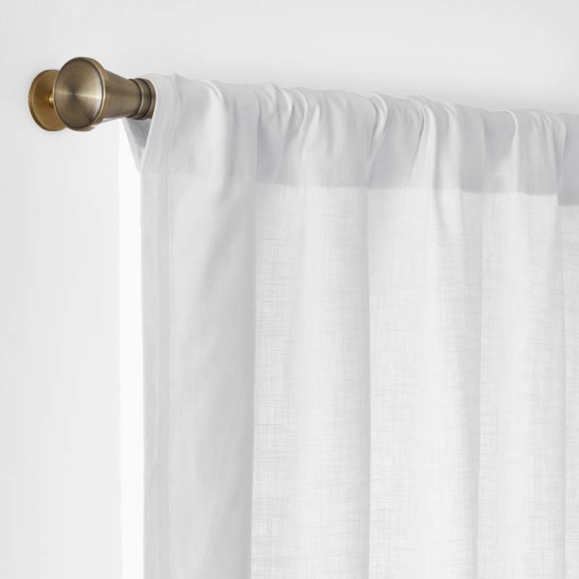 Texture Window Curtain - White, 63 in.,White