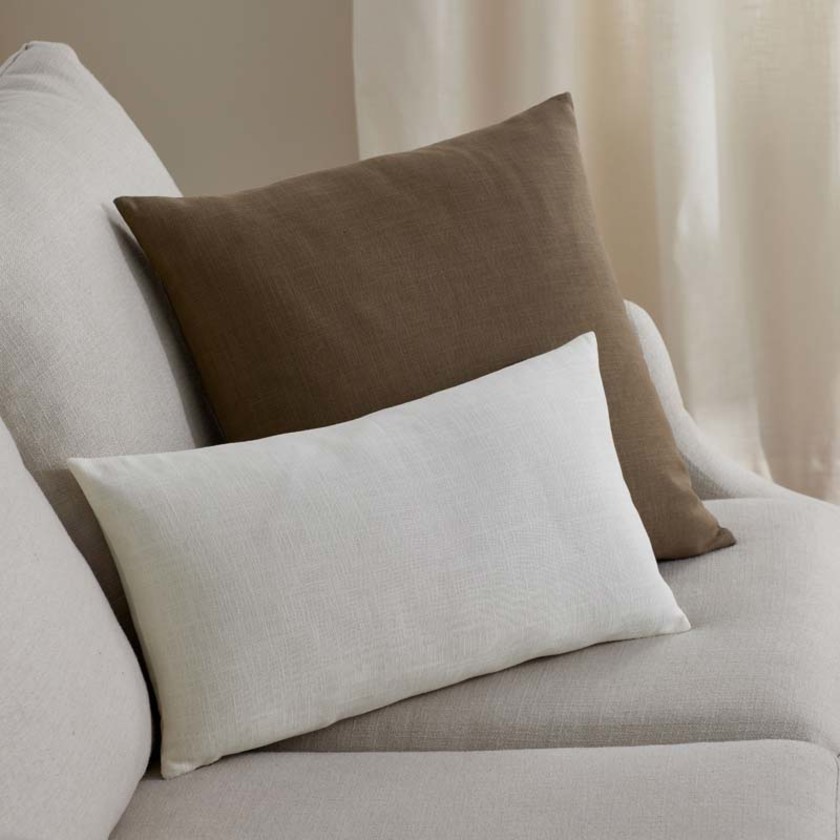 Texture Decorative Lumbar Pillow Cover - Ivory, 12 in. x 21 in.,Ivory