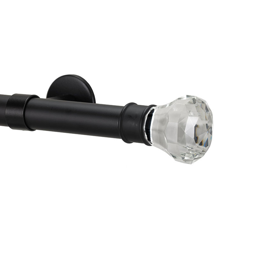 Facets Finial and 1" diameter Rod Set