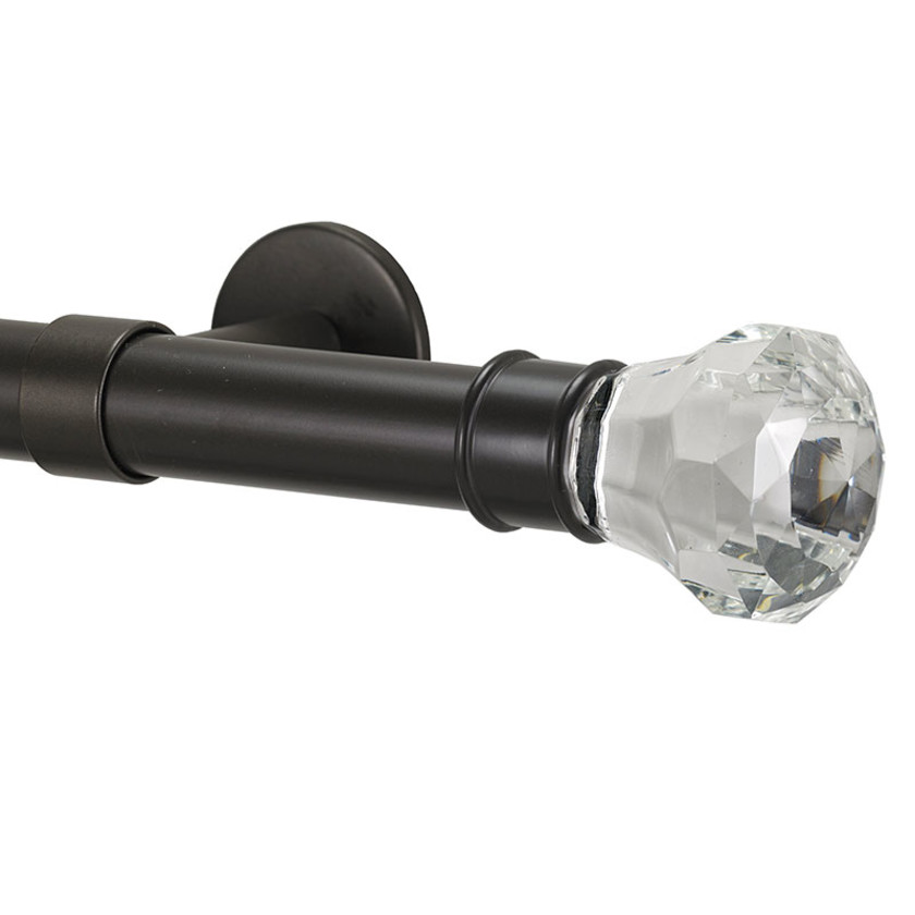 Facets Finial and 1" diameter Rod Set