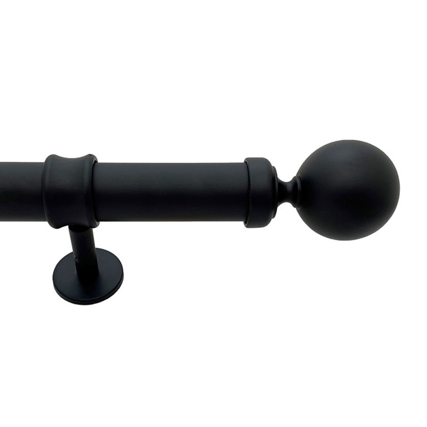 Sphere Finial and 1.5" diameter Rod Set - Fossil, 48",Fossil