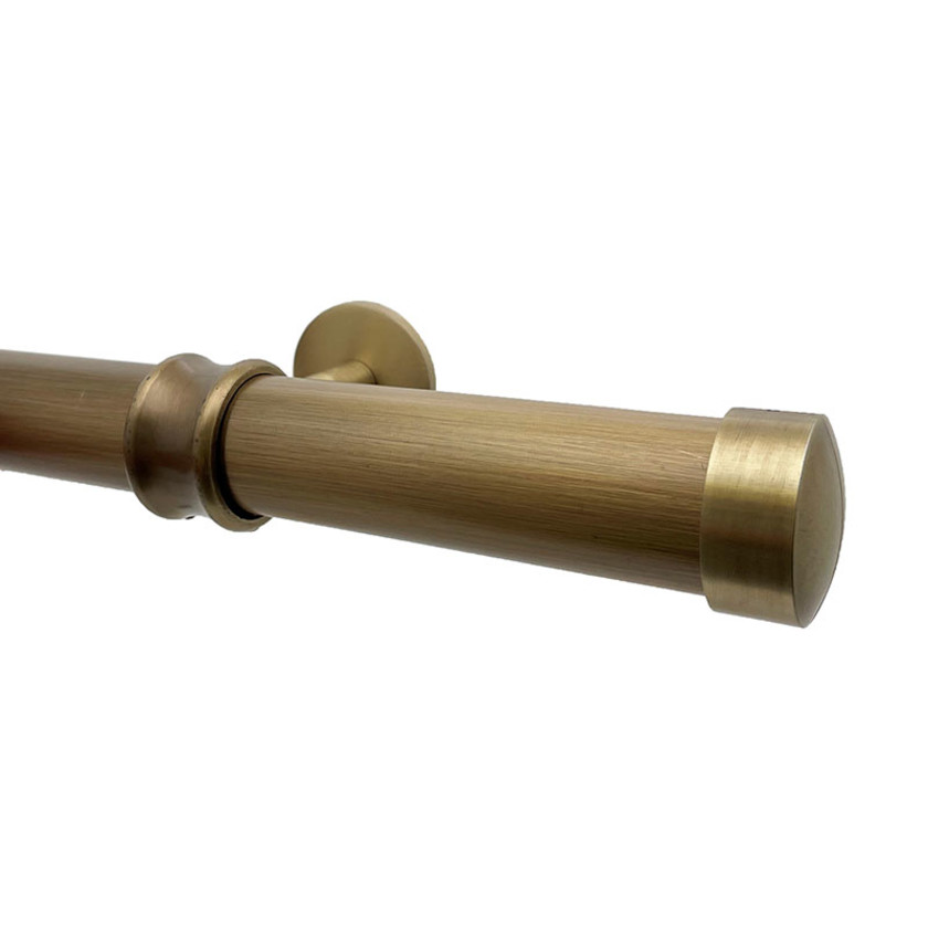 Endcap Finial and 1.5" diameter Rod Set - Antique Gold, 48",Antique Gold