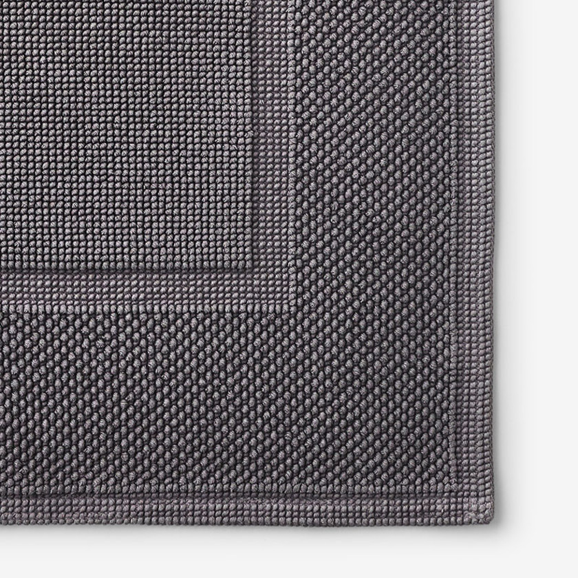 Sterling Cotton Bath Mat - Dark Gray,Dark Gray