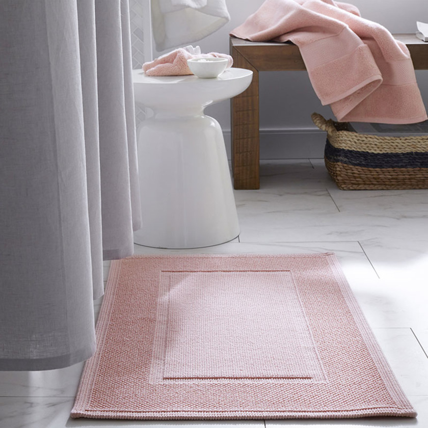 Sterling Cotton Bath Mat - Soft Pink,Soft Pink