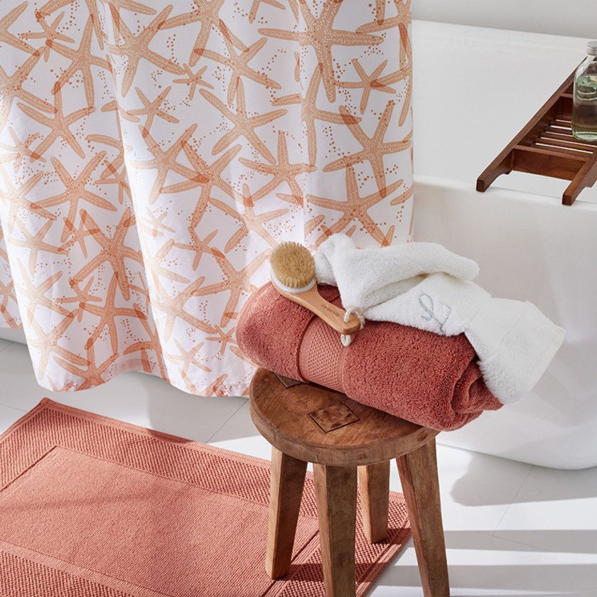 Sterling Cotton Bath Mat - Terracotta,Terracotta