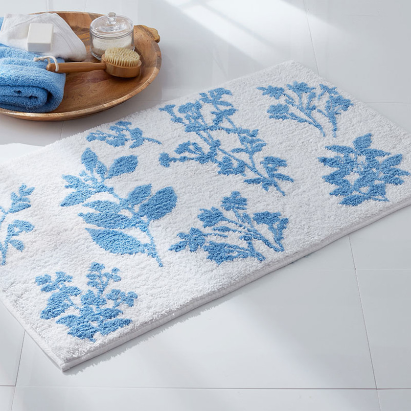Tufted Bath Rugs - Floral Stem, 21in. x 34in.,Floral Stem