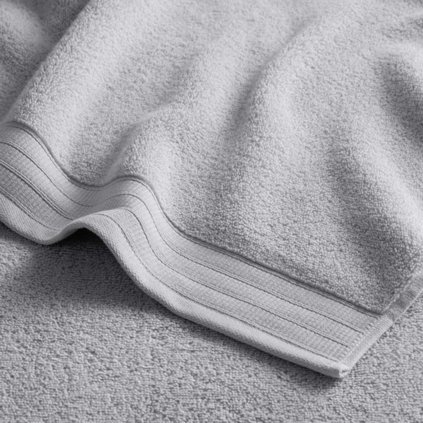 Plush Spa Solid 4-Piece Bath & Hand Towel Set - Gray,Gray