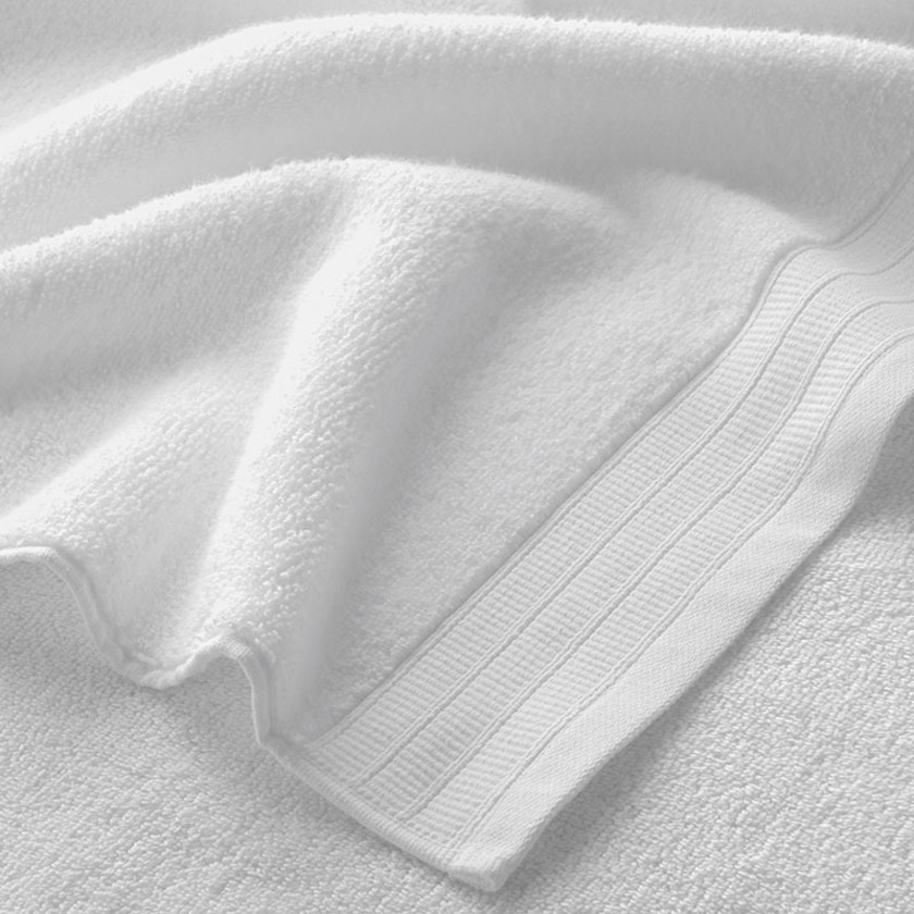 Plush Spa Solid Bath Towel - White,White