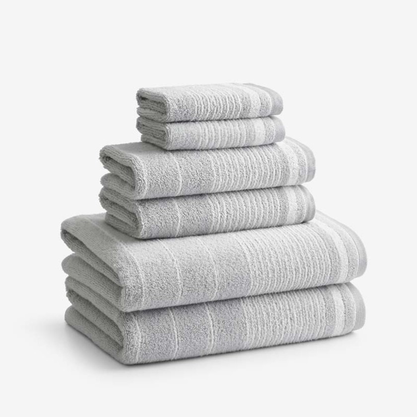 Plush Spa Stripe Bath Towel Set