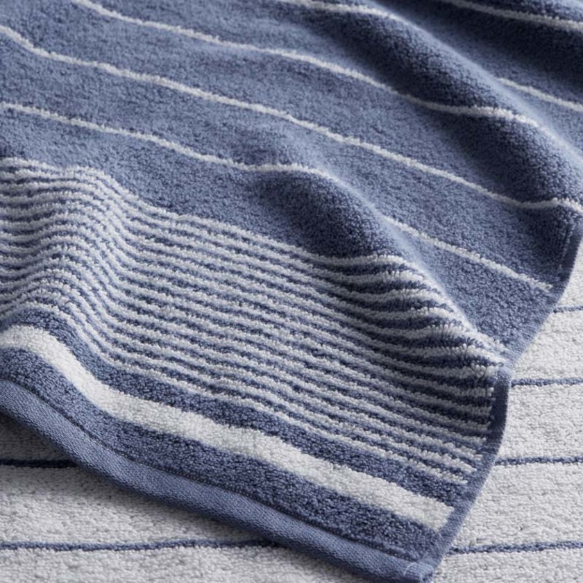 Plush Spa Stripe Hand Towel - Light Indigo,Light Indigo
