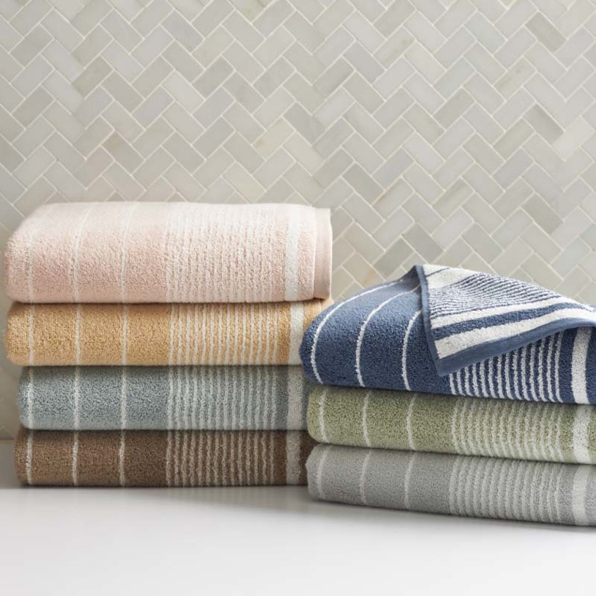 Plush Spa Stripe Bath Towel