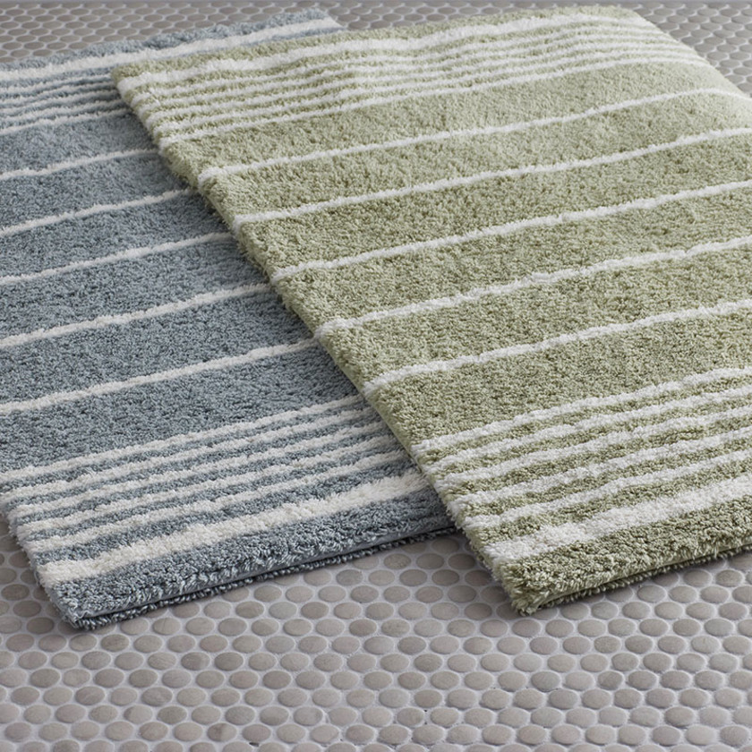Plush Spa Stripe Bath Rug