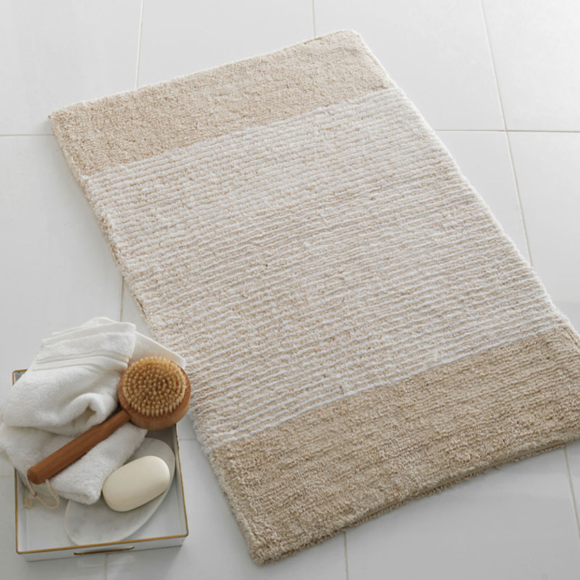 Striped Bath Rug - Jute, 17 in. x 24 in.,Jute