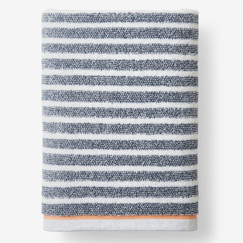 Mélange Stripe Reversible Cotton Towel