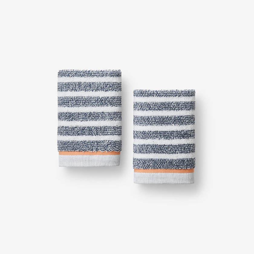 Mélange Stripe Reversible Cotton Towel