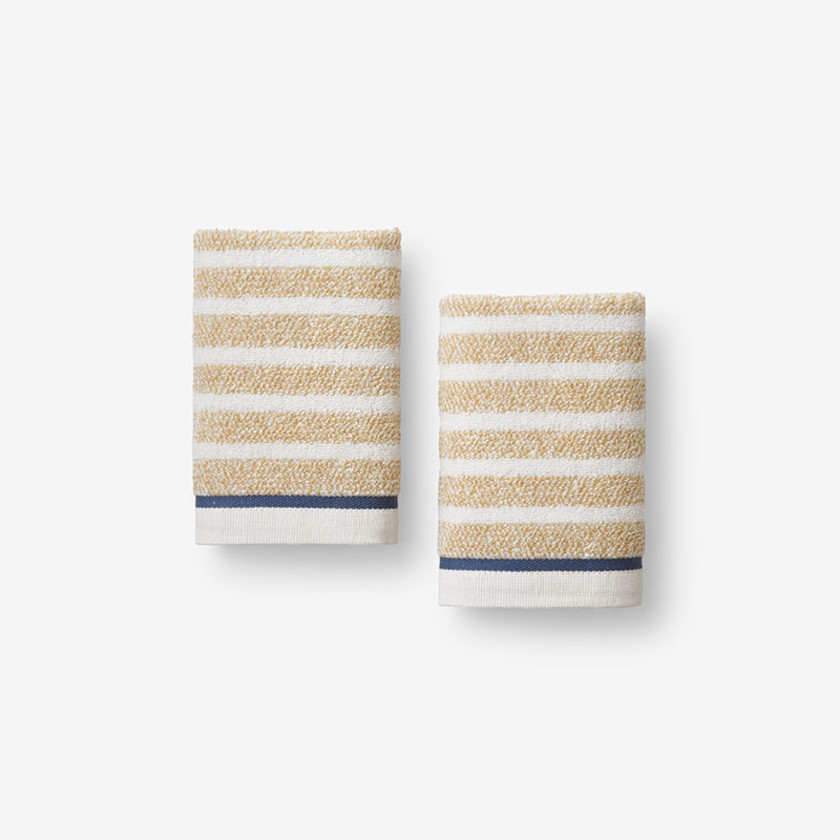 Mélange Stripe Reversible Cotton Towel