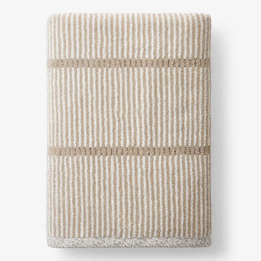 Narrow Stripe Reversible Cotton Towel