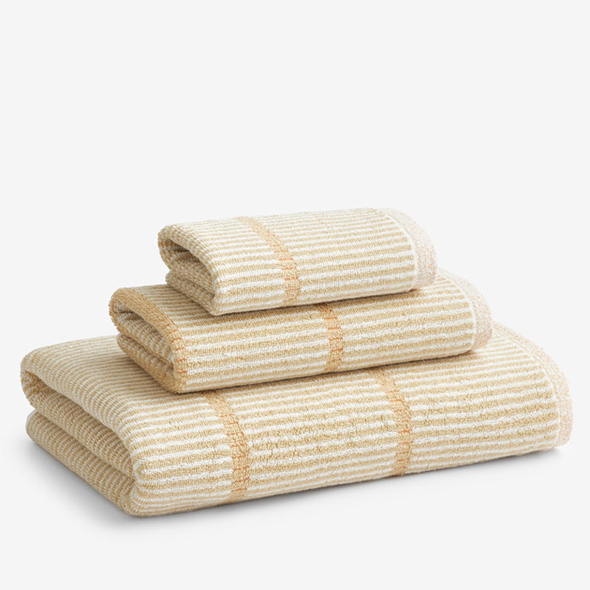 Narrow Stripe Reversible Cotton Towel