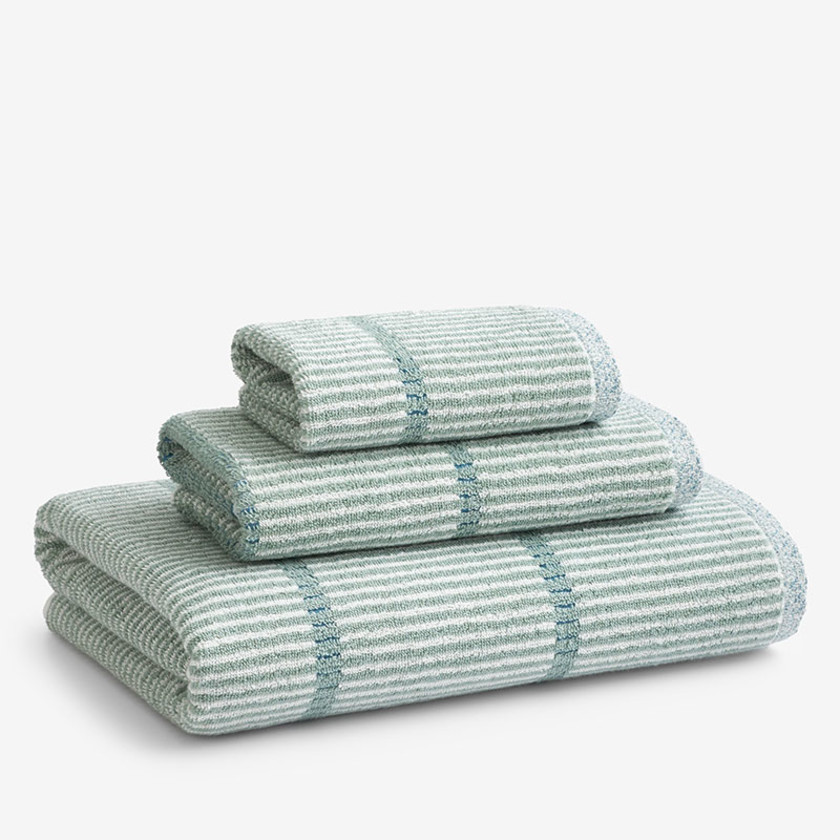 Narrow Stripe Reversible Cotton Towel