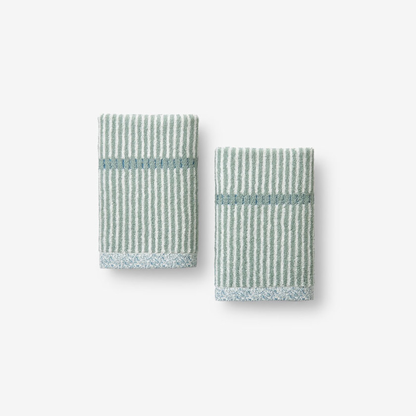 Narrow Stripe Reversible Cotton Towel