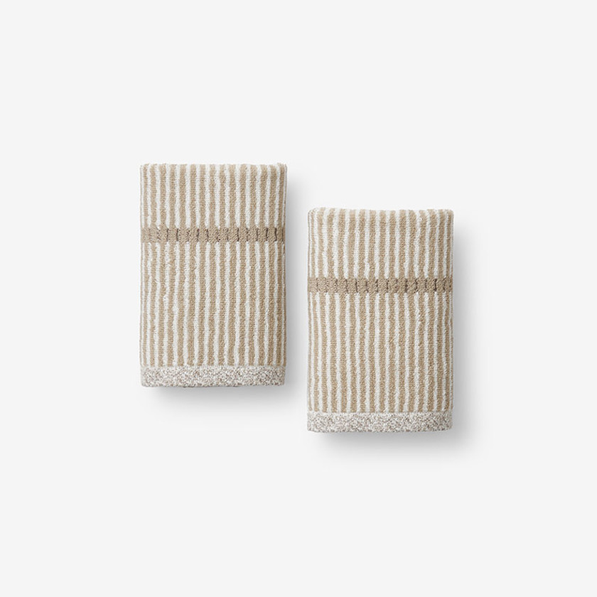 Narrow Stripe Reversible Cotton Towel