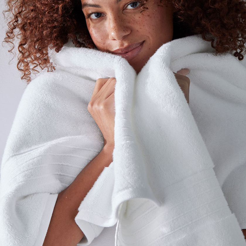 Mirage Aegean Cotton Bath Towel,White