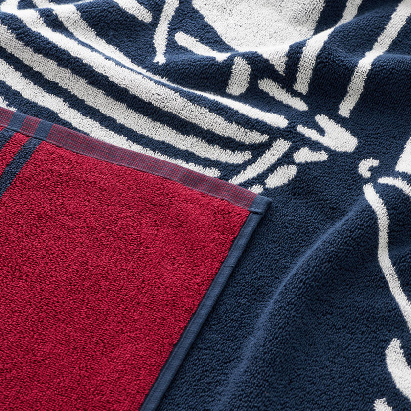 Cotton Terry Beach Towel - Nautical,Nautical