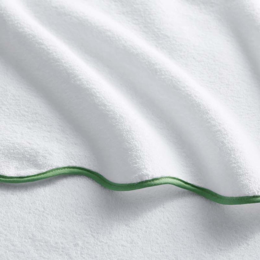 Scalloped Edge Washcloth - Green,Green