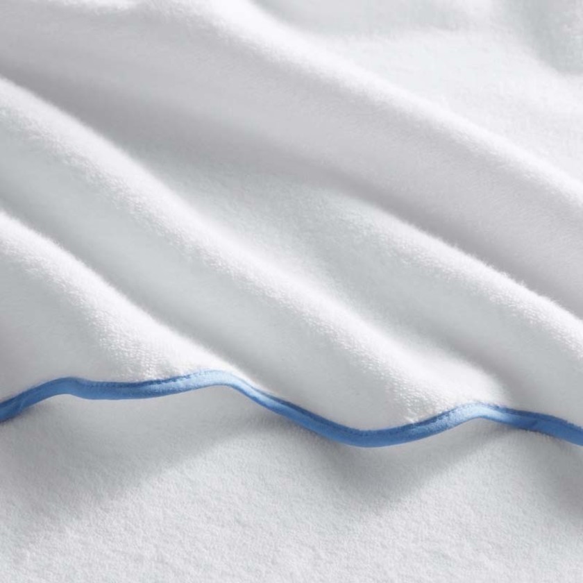 Scalloped Edge Washcloth - Light Blue,Light Blue