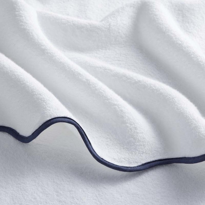 Scalloped Edge Washcloth - Navy,Navy