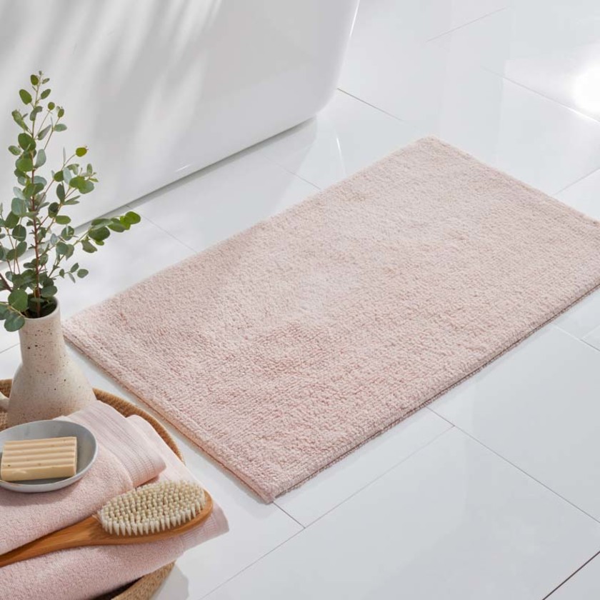 Plush Spa Solid Bath Rug - Rose Quartz, 17 in. x 24 in.,Rose Quartz