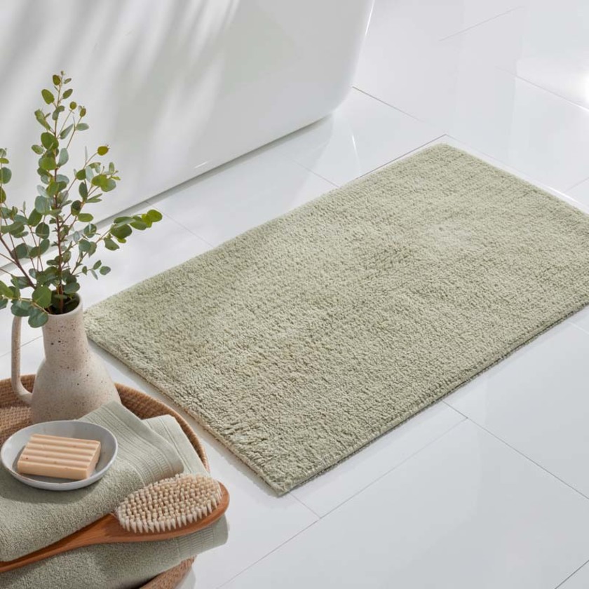Plush Spa Solid Bath Rug - Willow, 17 in. x 24 in.,Willow