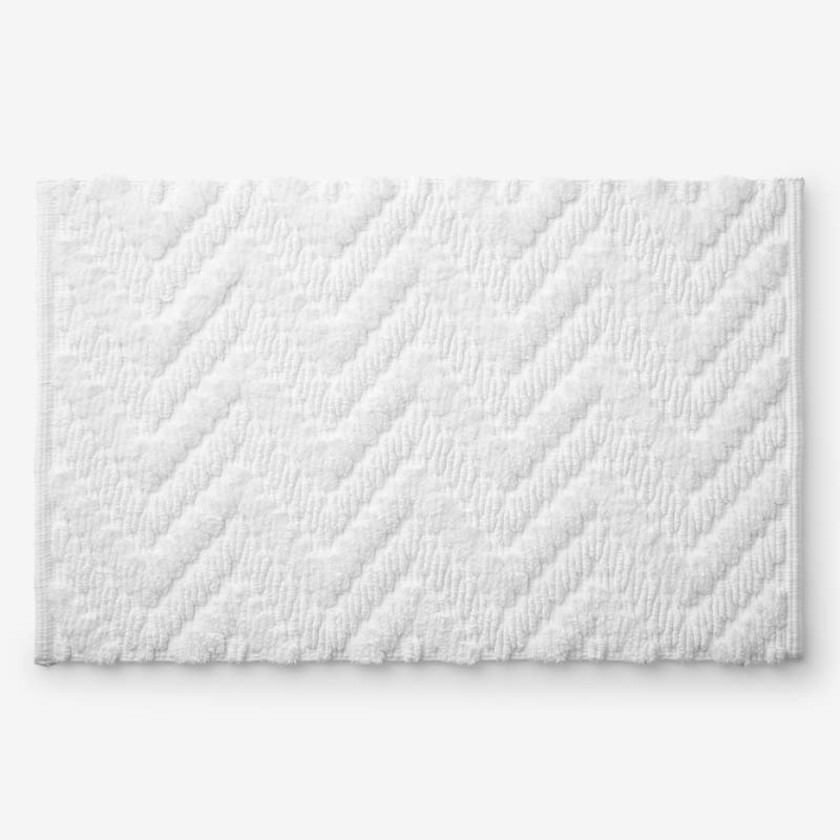 Textured Handwoven Cotton Bath Rug