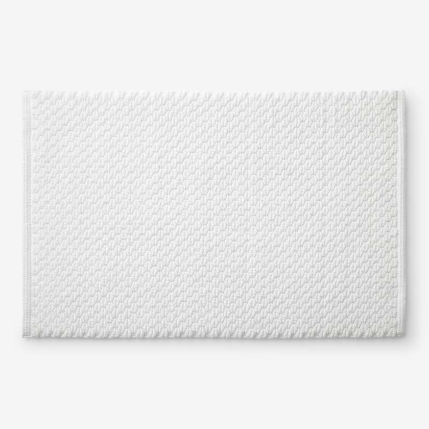Textured Handwoven Cotton Bath Rug