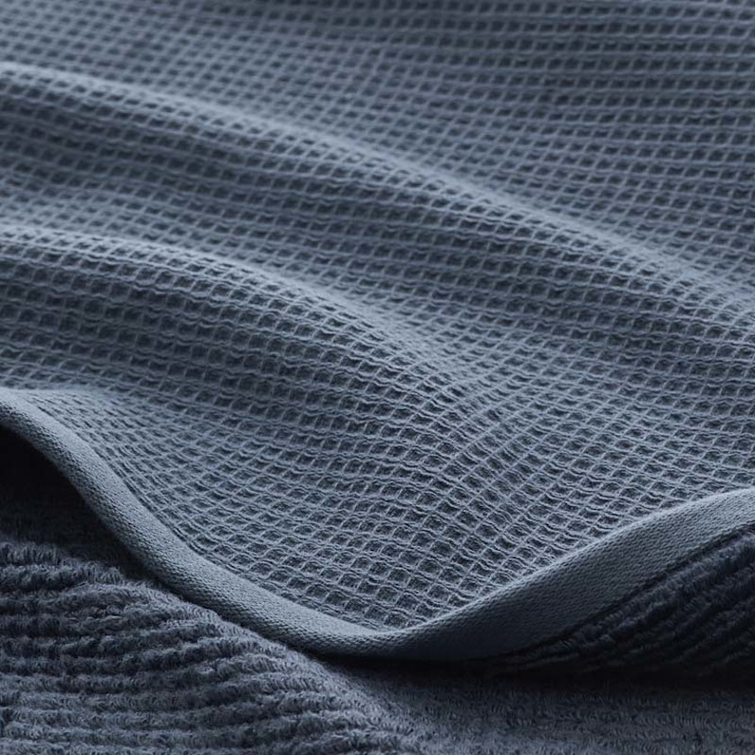 Waffle Bath Towel,Denim Blue