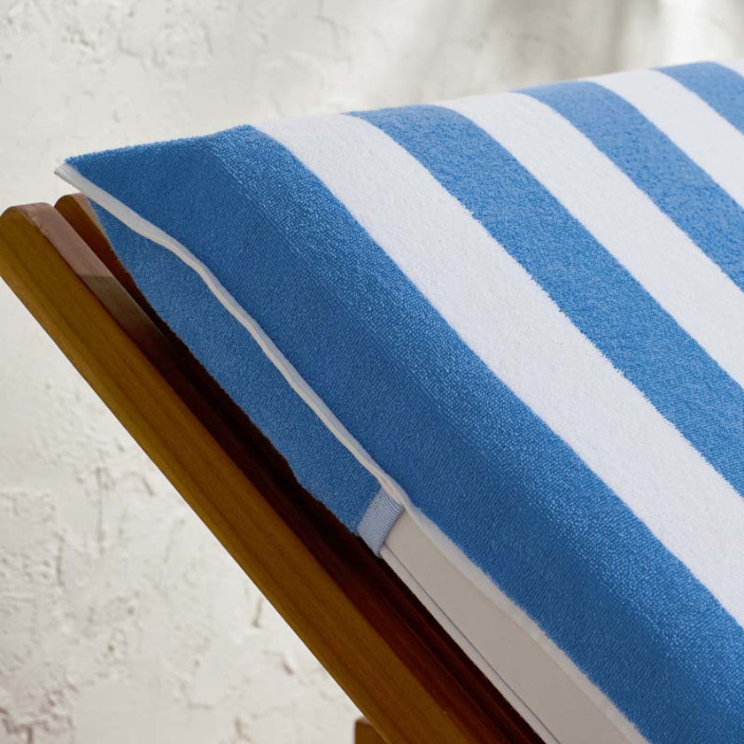 Classic Cabana Stripe Lounge Chair Cover - Blue,Blue