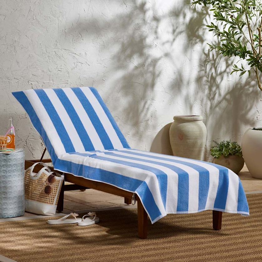 Classic Cabana Stripe Lounge Chair Cover