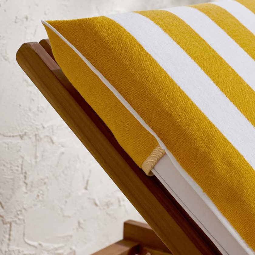 Classic Cabana Stripe Lounge Chair Cover,Yellow
