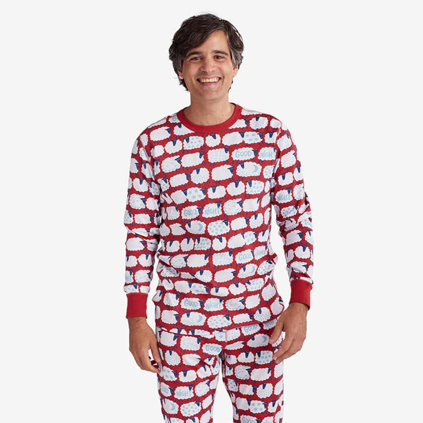 Organic Men s Snug Fit Print Pajamas Set The Company Store