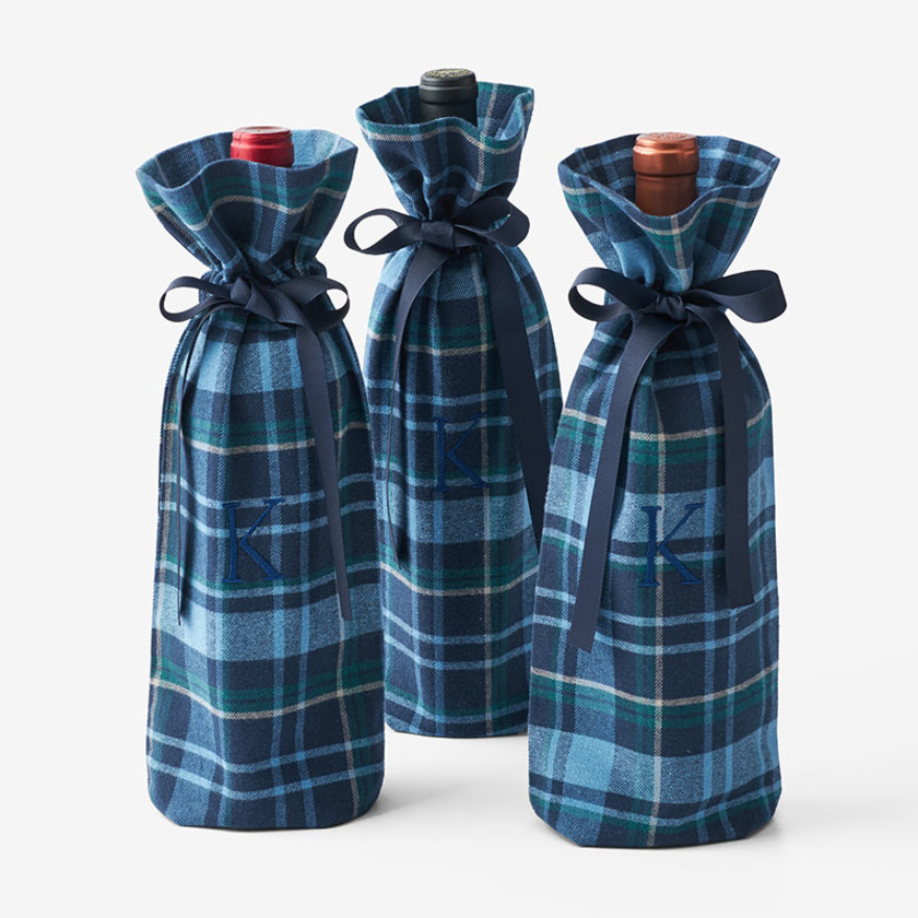 Flannel Wine Bags