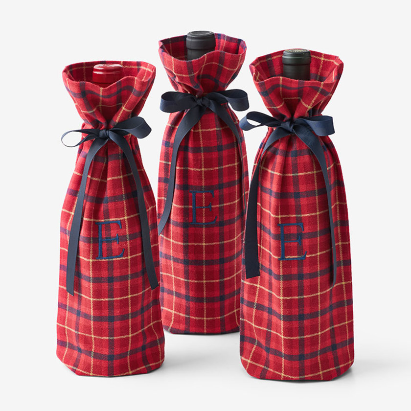 Flannel Wine Bags