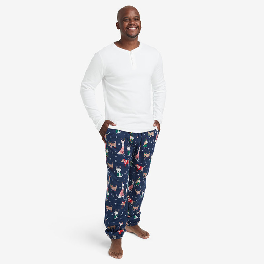 Family Flannel Men's Henley Pajama Set