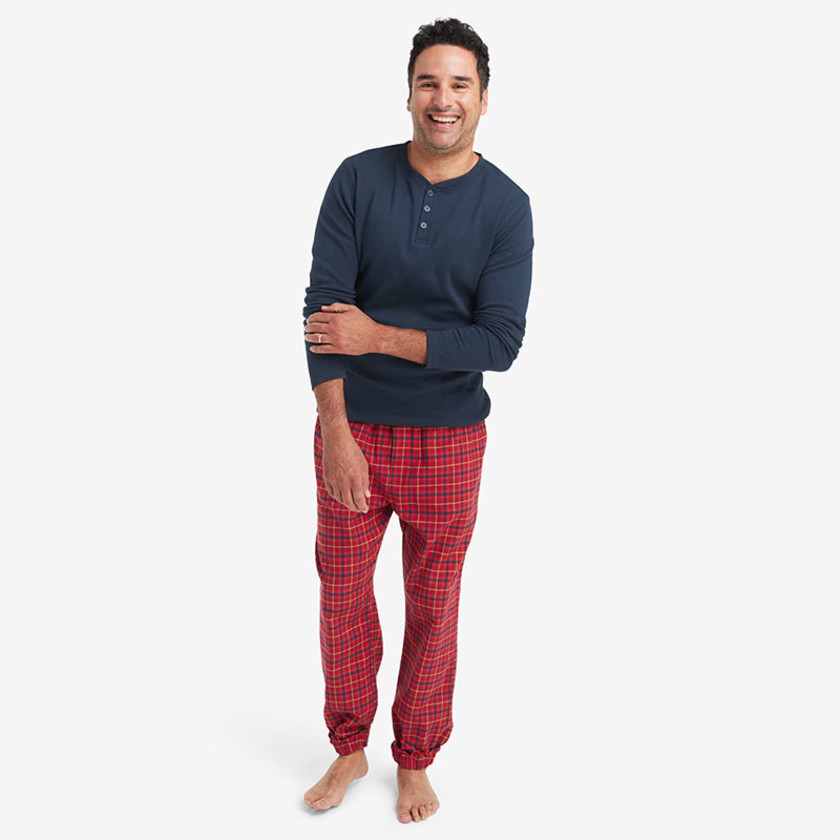 Family Flannel Men's Jogger Pants Pajama Set