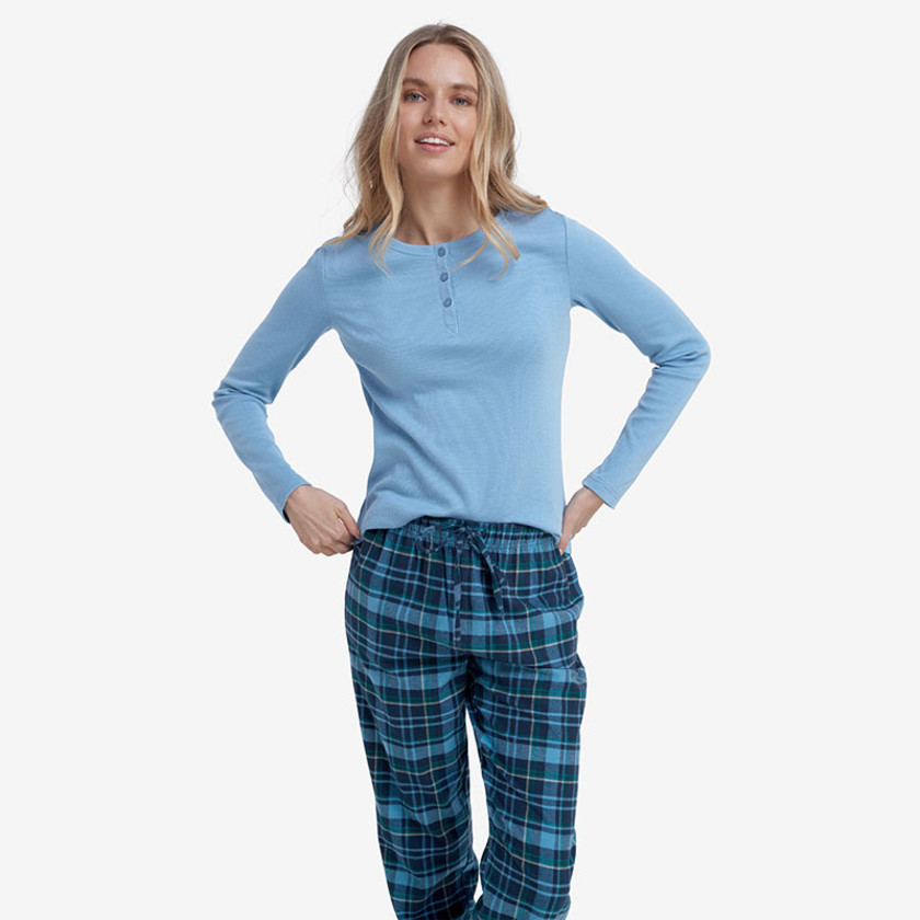 Family Flannel Women's Henley Pajama Set