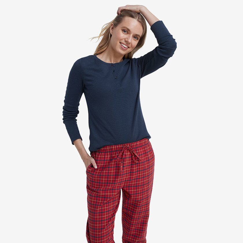 Family Flannel Women's Henley Pajama Set