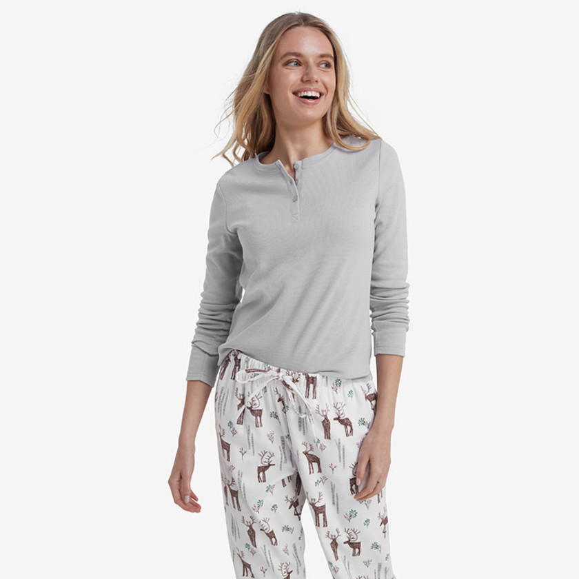 Family Flannel Women's Henley Pajama Set