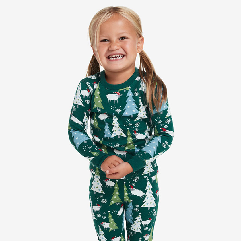 Family Printed Peruvian Cotton Kid's Pajama Set