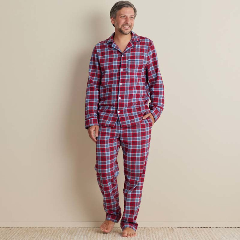 Family Flannel Men's Button-Down Pajama Set