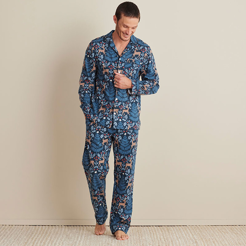 Family Flannel Men's Button-Down Pajama Set